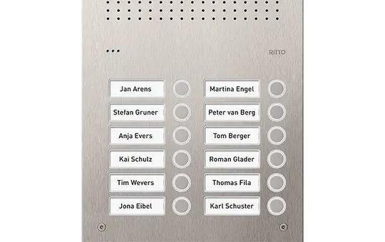 RITTO RGE1812325 Acero Türstation Audio 12-fach | edelstahl