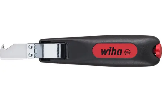 WIHA 44619 Abmantelungswerkzeug für Rundkabel mit selbstdrehender Schleppklinge