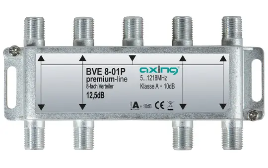 AXING BVE 8-01P CATV-Verteiler 1218 MHz 8-fach