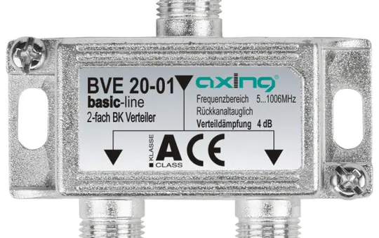 AXING BVE 20-01 CATV-Verteiler 1006 MHz 2-fach
