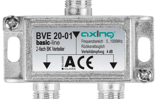 AXING BVE 20-01 CATV-Verteiler 1006 MHz 2-fach