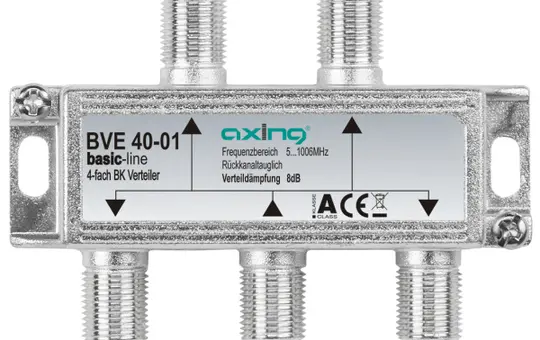 AXING BVE 40-01 CATV-Verteiler 1006 MHz 4-fach