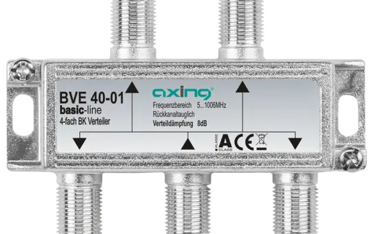 AXING BVE 40-01 CATV-Verteiler 1006 MHz 4-fach
