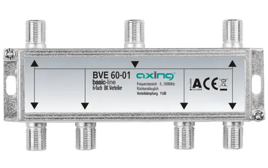 AXING BVE 60-01 CATV-Verteiler 1006 MHz 6-fach