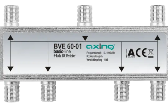 AXING BVE 60-01 CATV-Verteiler 1006 MHz 6-fach