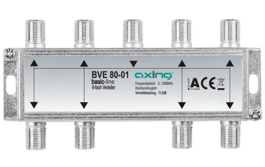 AXING BVE 80-01 CATV-Verteiler 1006 MHz 8-fach