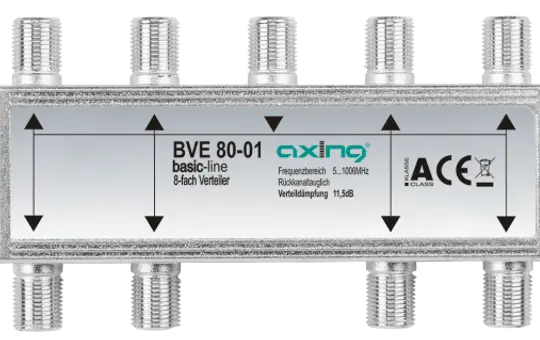AXING BVE 80-01 CATV-Verteiler 1006 MHz 8-fach