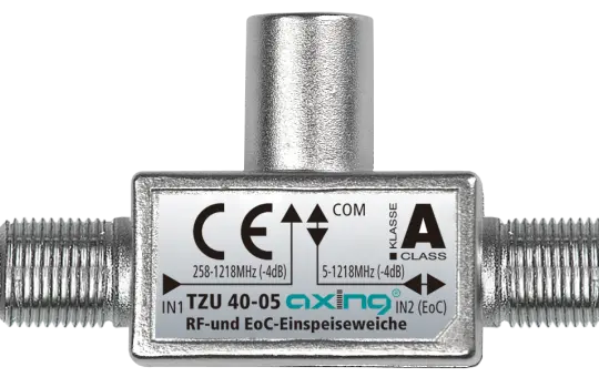 AXING TZU 40-05 Ethernet over Coax Einspeiseweiche RF- und EoC
