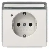 SIEMENS 5UB1854-1 SCHUKO-Steckdose Delta style Berührungsschutz, Kontrolllicht, Schriftfeld | platinmetallic