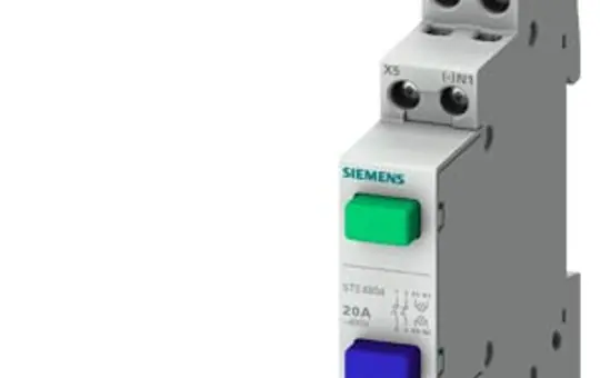 SIEMENS 5TE4804 Taster ohne Rastfunktion 1 Schließer + 1 Schließer, 2 Tasten grün blau