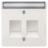 SIEMENS 5TG1343 Modular-Jack Abdeckung Delta style 2-fach, Schriftfeld | titanweiß