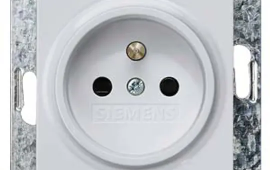 SIEMENS 5UB1938 Steckdose Delta i-system Berührungsschutz, Mittenschutzkontakt | aluminiummetallic