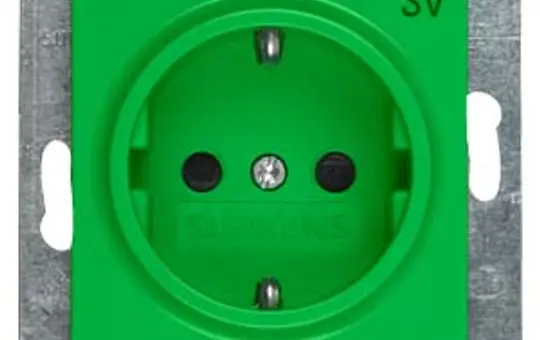 SIEMENS 5UB1900 EDV-Steckdose Delta i-system SV, Berührungsschutz | grün