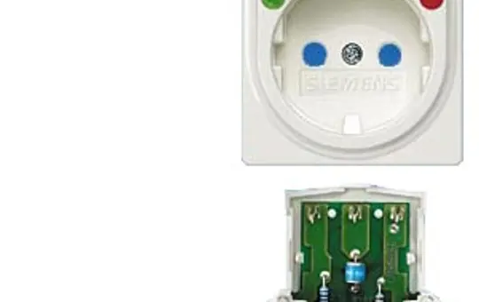SIEMENS 5UH1340 Umrüstsatz für SCHUKO-Steckdosen Überspannungsschutz, Schriftfeld | titanweiß