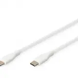 DIGITUS AK-300341-005-W USB-Silikon-Anschlusskabel USB-C / USB-C | weiß | 0,5 m