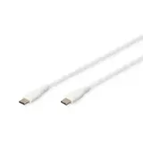 DIGITUS AK-300341-020-W USB-Silikon-Anschlusskabel USB-C / USB-C | weiß | 2 m