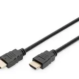 DIGITUS DB-330123-010-S HDMI-Anschlusskabel Typ A, Premium High Speed, Ethernet | schwarz | 1 m