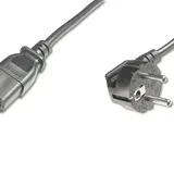 DIGITUS AK-440100-050-S Netzkabel 90° gewinkelt, 1 mm² | schwarz | 5 m