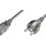 DIGITUS AK-440101-018-S Netzkabel gerade, 0,75 mm² | schwarz | 1,8 m