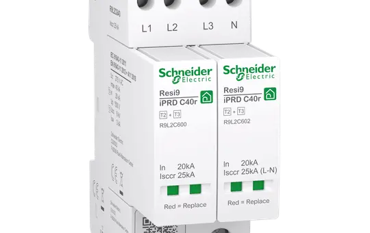 SCHNEIDER R9L2C640 Überspannungsableiter Resi9 Typ 2+3 3-polig, 40 kA
