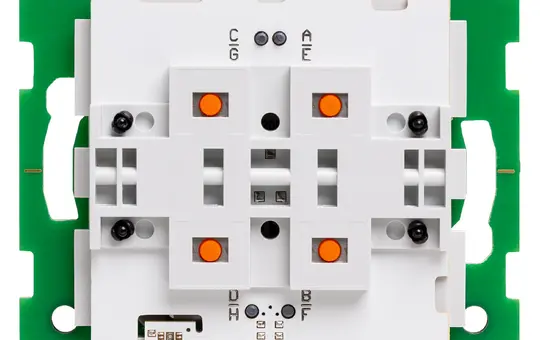 LINGG&JANKE 87841SEC KNX Secure UP-Tastsensor 4-fach BUDGET mit integrierten Temperatur- und Feuchtesensor