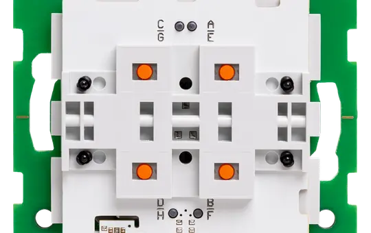 LINGG&JANKE 87841SEC KNX Secure UP-Tastsensor 4-fach BUDGET mit integrierten Temperatur- und Feuchtesensor