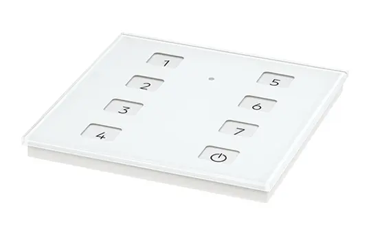 TRIDONIC 28004782 DALI2-Tastsensor Glas Touch 8-fach | weiß