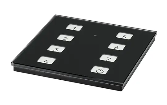 TRIDONIC 28004783 DALI2-Tastsensor Glas Touch 8-fach | schwarz