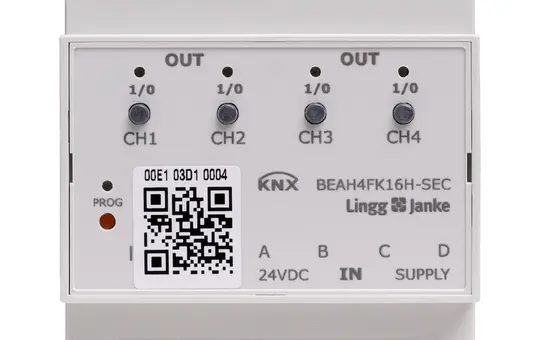 LINGG&JANKE 79247SEC KNX-Universalaktor secure 4-fach, 4 Binäreingänge