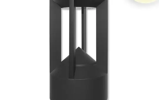 ISOLED 114271 LED-Wegeleuchte Poller-4 sandschwarz | 200 mm