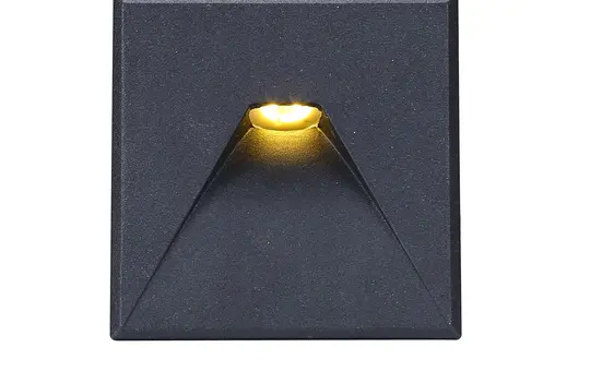 ISOLED 114564 Abdeckung für Sys-Wall68 eckig, schräger Lichtauslass | schwarz