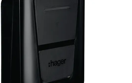 HAGER XVL122SLM Ladestation witty pro 22 kW, mit Ladsteckdose