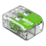 WAGO 221-422 Verbindungsklemme Serie 221 Green Range 2-fach | 4 mm²