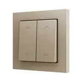ZENNIO ZS552PB4SHC Doppeltaster Soft ZS55 für 4 Binäreingänge, Jalousie | champagner