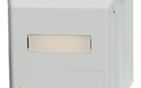 MENNEKES 4976 Capex-SCHUKO-Wandsteckdose 16 A, 2-polig+PE, 230 V, Schriftfeld, Schloss | lichtgrau