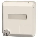 MENNEKES 4977 Capex-SCHUKO-Anbausteckdose 16 A, 2-polig+PE, 230 V, Schriftfeld, Schloss | perlweiß