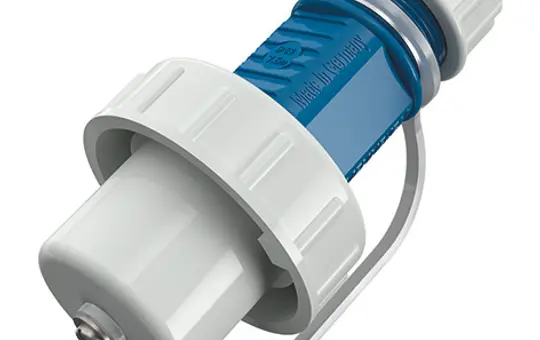 MENNEKES 10828 SCHUKO-Stecker mit Bajonettring | grau/blau