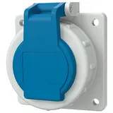 MENNEKES 17006 SCHUKO-Anbausteckdose 16 A, 2-polig+PE, 230V, Klappdeckel | blau