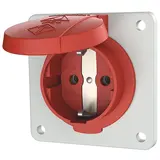 MENNEKES 11013F SCHUKO-Anbausteckdose 16 A, 2-polig+PE, 230 V | rot