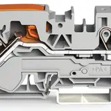 WAGO 2116-5201 Durchgangsklemme Serie 2116 2-Leiter, Hebel und Drücker | grau | 16 mm²