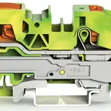 WAGO 2116-5307 Durchgangsklemme Serie 2116 3-Leiter, Hebel und Drücker | grün/gelb | 16 mm²