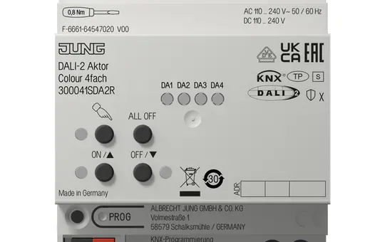 JUNG 300041SDA2R KNX-DALI-Gateway Broadcast 4-fach