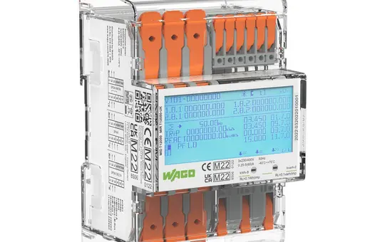 WAGO 879-3020 Energiezähler MID, für Direktanschluss, 4PS, Ausgang oben
