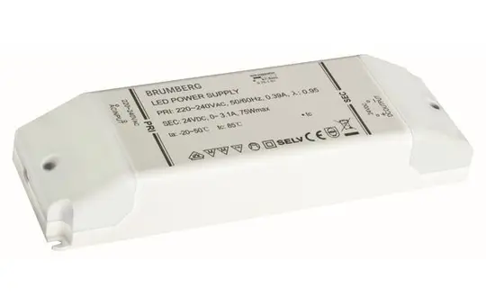 BRUMBERG 17223000 LED-Netzgerät 75 W, 24 V, schaltbar | weiß