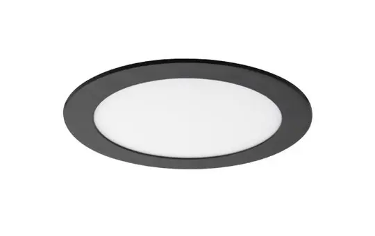 BRUMBERG 12452183 LED-Einbaupanel FLAT350 rund 12 W, 1250 lm, 2700K, 115° | strukturschwarz