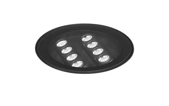 BRUMBERG 14687083 LED-Bodenanbauleuchte LANKO rund, 12 W, 1390 lm, 3000K, 30° | schwarz