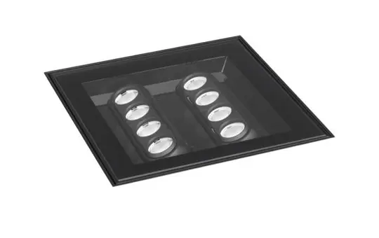 BRUMBERG 14696083 LED-Bodenanbauleuchte LANKO eckig, 12 W, 1390 lm, 3000K, 30° | schwarz