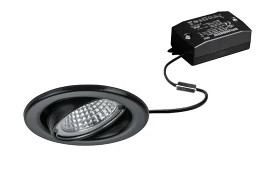 BRUMBERG 38180083 LED-Einbaustrahlerset BRONNY schaltbar, 6 W, 730 lm, 3000K, 38° | schwarz matt