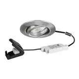 BRUMBERG 39473153 LED-Einbaustrahlerset BB13 Phasenabschnitt dimmbar, Anschlussbox | nickel matt