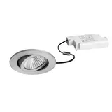BRUMBERG 39461253 LED-Einbaustrahlerset LAKIL d2w rund, dimmbar, 6 W, 470 lm, 3000-1800K, 38° | alu matt
